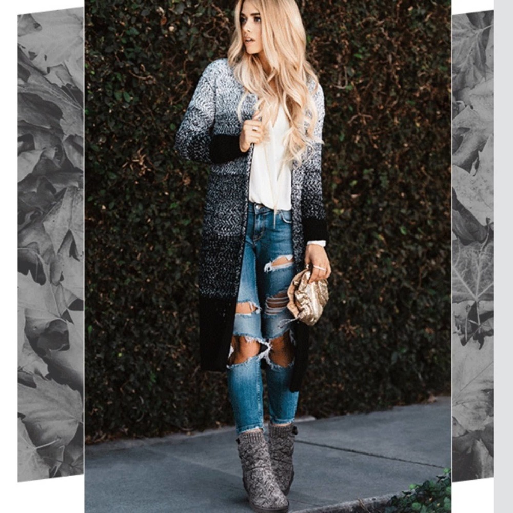 Revolve | Elliatt Ombr Long Open Front Cardigan - image 1